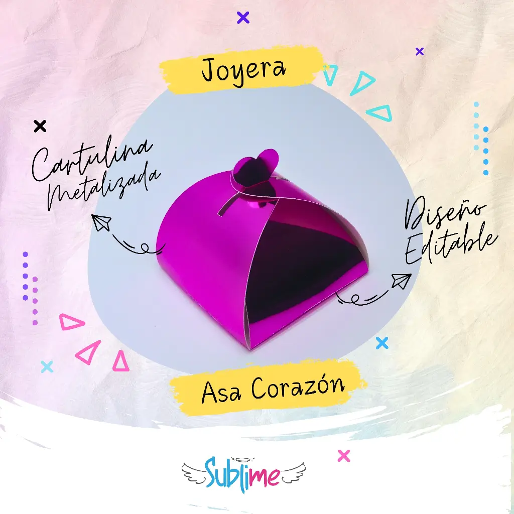 Joyera Asa Corazón Metalizada